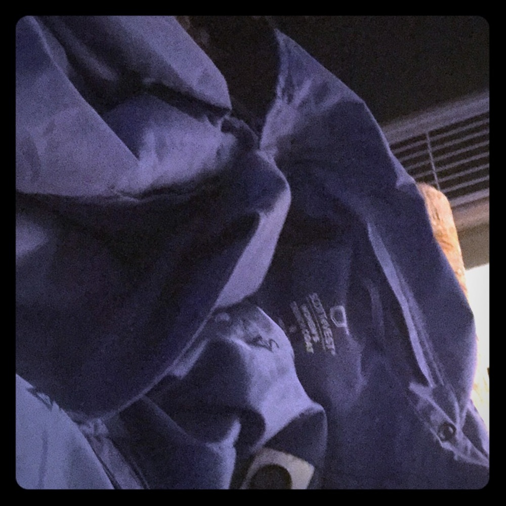 Blue raincoat